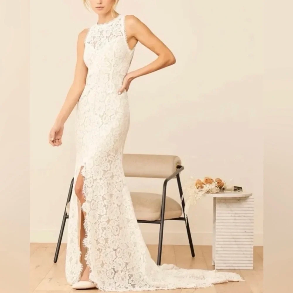 Lulus Elegant Lace Backless Dress - Picture 2 of 7
